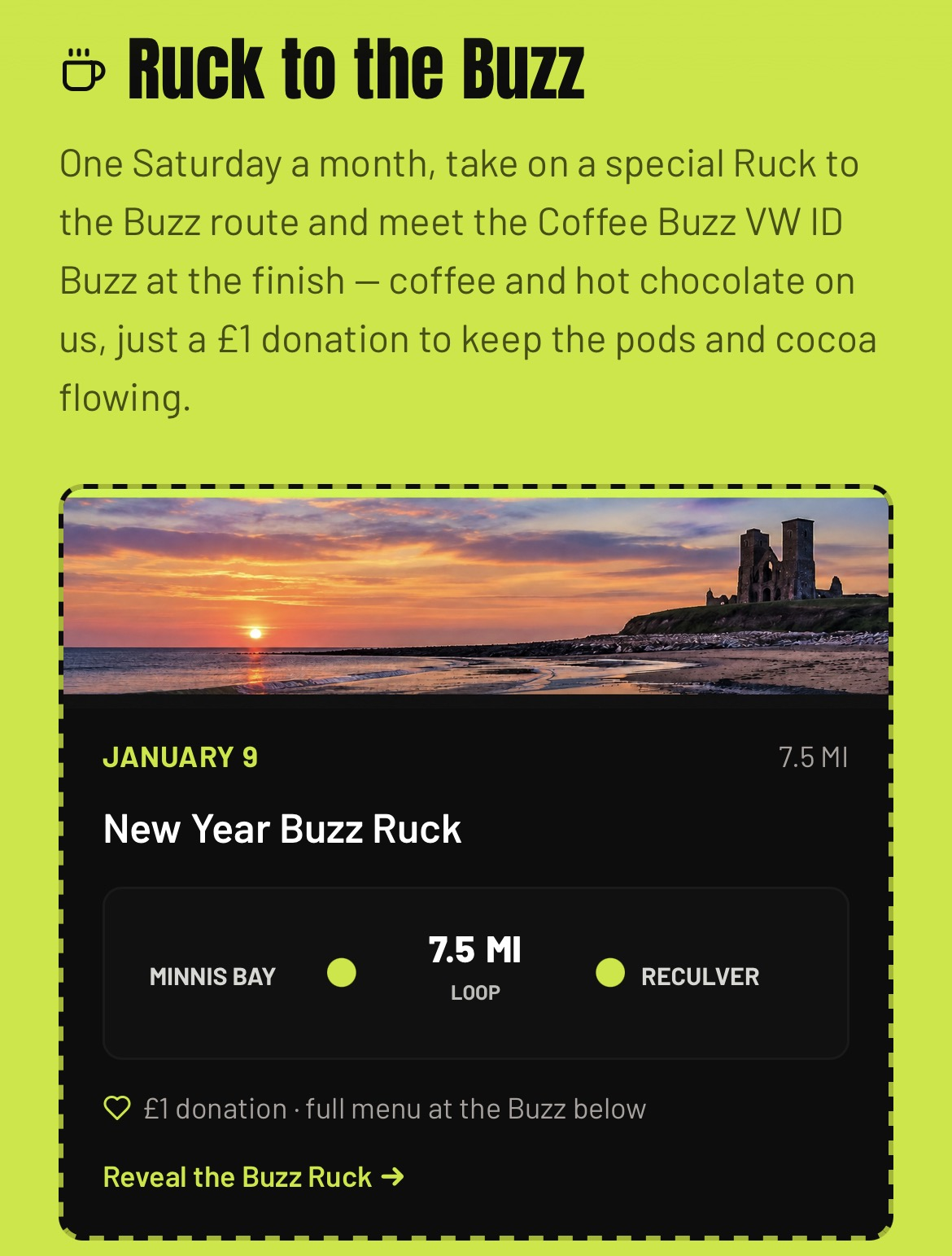 Ruck to the Buzz monthly event listings