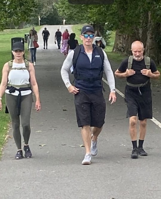 Rucking together through the park