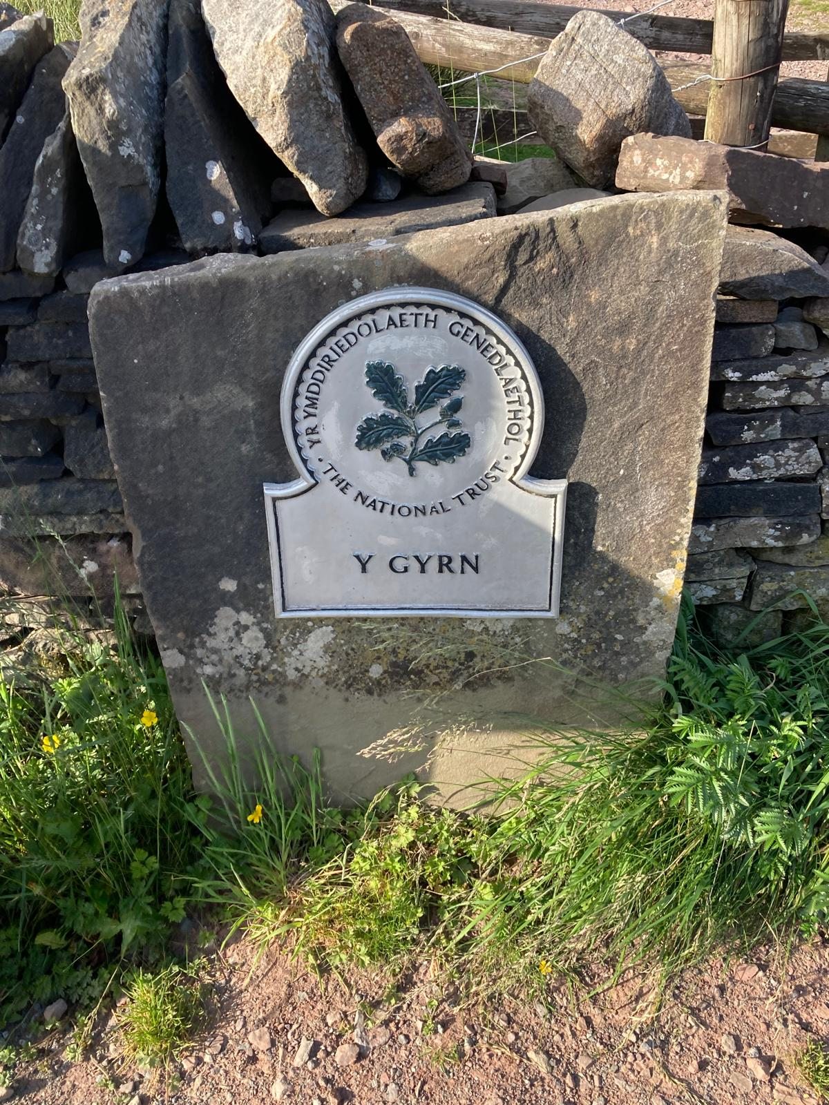 National Trust Y Gyrn marker