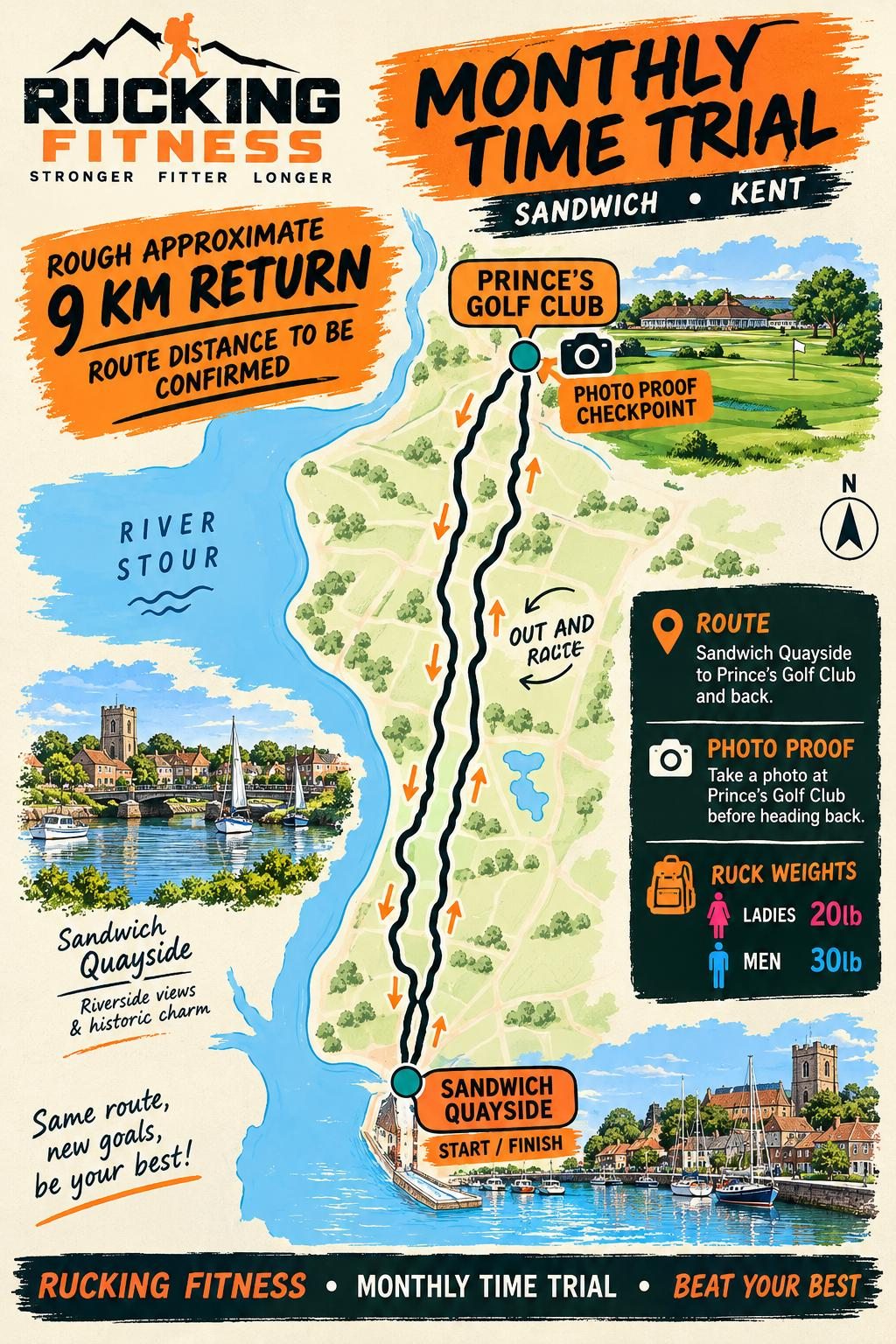 Monthly time trial route poster