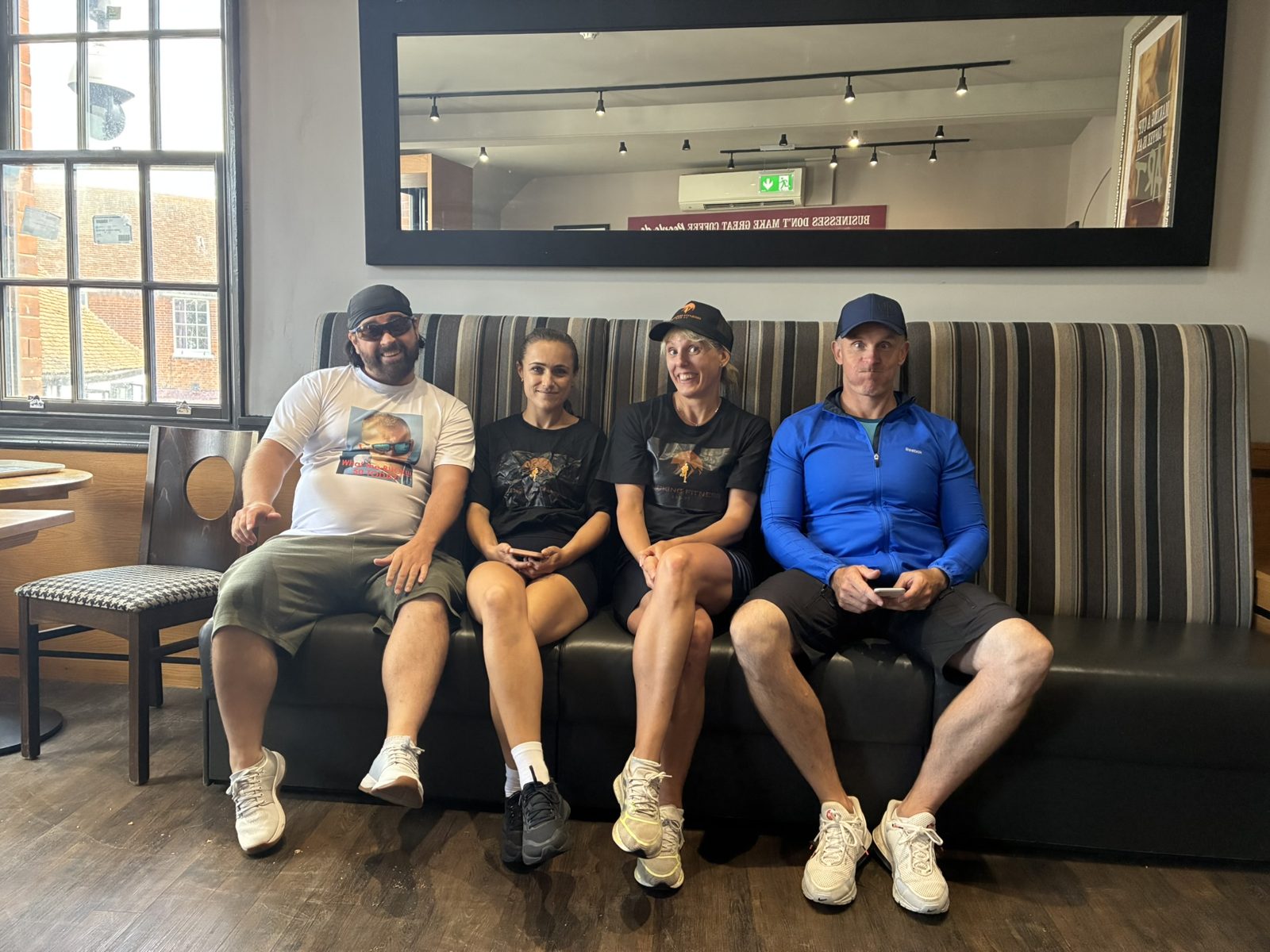 Rucking Fitness friends at a café